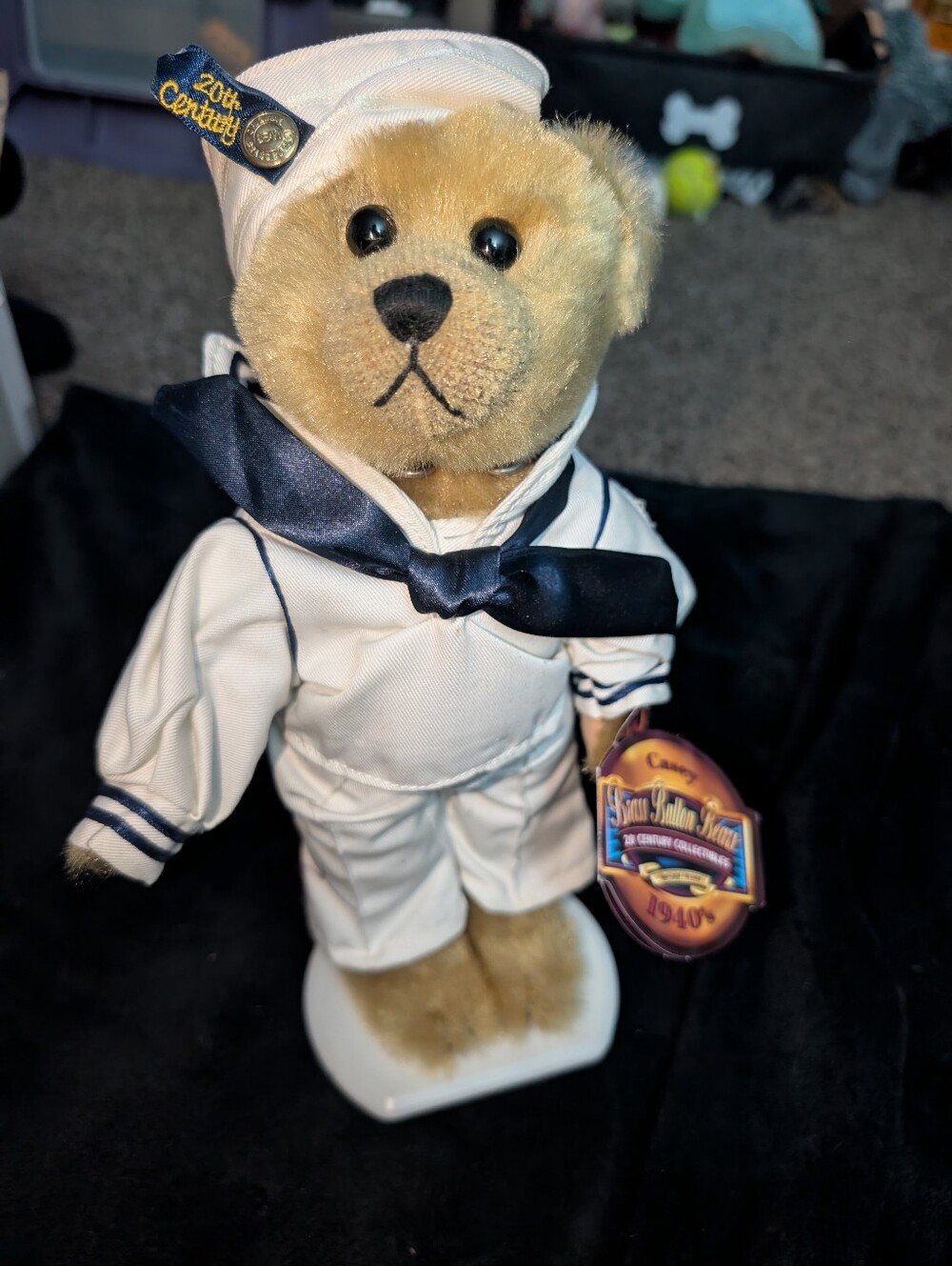 VTG Pickford Bears 12" Navy Sailor "Casey" W/ Stand